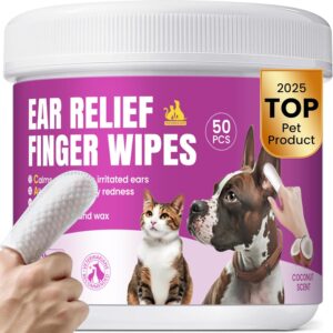 BuddyCheer Finger Dog Ear Wipes to Relieve Ear Itching