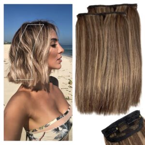 MINGATEC 6 inch Medium Brown and Honey Blonde
