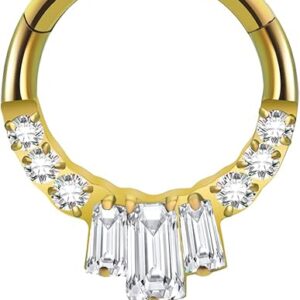 QUZIONE Titanium with Cubic Zirconia