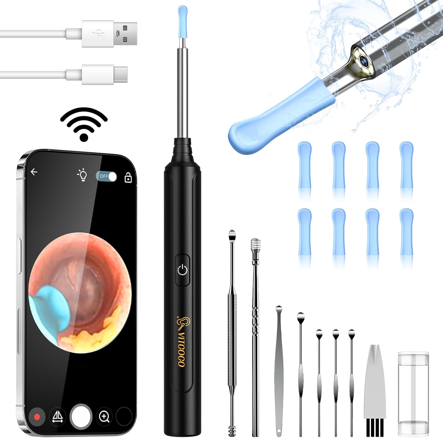 VITCOCO Earwax Remover Otoscope