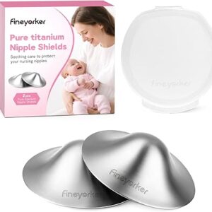 FINEYORKER Titanium Nipple Shields for Breastfeeding