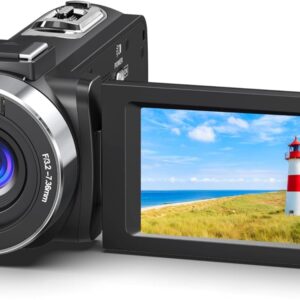 Delmodes Video Camera 8K 64MP 18X Digital Zoom