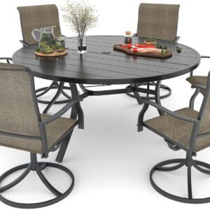 Anmutig 7 Piece Outdoor Larger Round Table